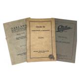 Three Vintage Auto Manuals