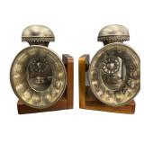 Antique Carriage Lantern Turned Bookends