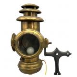 Brass Automobile Lamp with Porcelain Switch