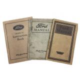 Three Ford Instruction Manuals