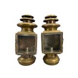 2 Brass Automobile Lights