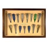 Lovely Lighted Display of Automotive Vases