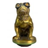 Extraordinary Custom Brass Bulldog Hood Ornament
