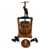 Modern Wood And Metal Wine Press