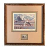 1986 Framed Leon Parson Migratory Waterfowl Print