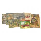 7 Vintage Illustration Puzzles