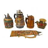 Beer Steins and Menu