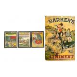 Barkerï¿½s Liniment Poster and Dime Novels