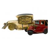 Marble Decorative Car Clock and Tin Toy Car