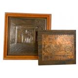 Framed Bronze and Copper Relief Plaques