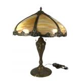 Royal Co. Slag Glass Chrysanthemum Lamp