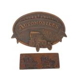 Two Wooden Wall Decor Items, Speculoos Mold
