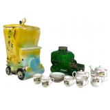 Ceramic Cookie Jar Truck, Glass Jar