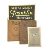Franklin Motor Cars Manuals and Sign
