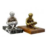Figures on Marble and Wood Bases