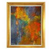 Colorful Abstract Painting, Signed