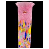 Murano Glass Pink Art Vase