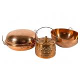 Three Copper Kitchenware Items
