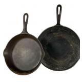 Antique Griswold Cast Iron Skillet and Griddle