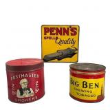 Three Antique Advertising Tobacco Tins