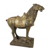 Large Painted Chalkware Horse Sculpture