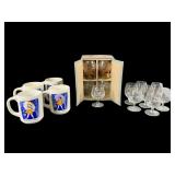 Hennessy & Courvoisier Glasses & Morton Mugs