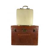 Antique Leather Trunk & Retro Samsonite Case