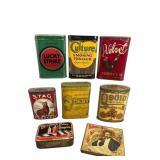 8 Collectible Tobacco Tins