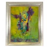 Signed Cbruno Oil on Board, Framed