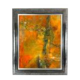 Abstract Oil on Canvas, Unsigned