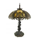 Tiffany Style Caramel Slag Glass Lamp