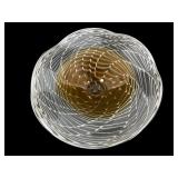 Large Art Glass Platter Bowl