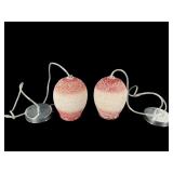 Mid-Century French Lava Glazed Pendant Lights