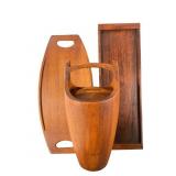 Dansk MCM Teak Ice Bucket and Trays Set