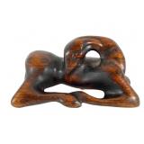 Early Carved Wood Foal or Fawn Sculpture