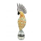 Murano Glass Bird, 13 Inches Tall