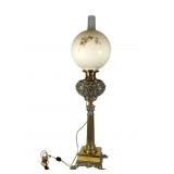 Stunning Electrified Antique Oil Banquet Lamp
