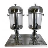 Dual-Chamber Chromed Drink Dispenser