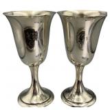 Alvin Sterling Monogrammed Goblets