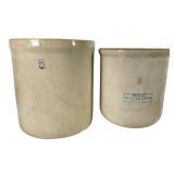 Two Stoneware Crocks