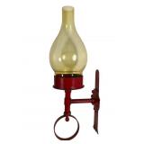 Farmhouse Red Wall-Mount Candle Sconce Lamp