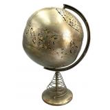 Brutalist Metal Globe Sculpture