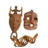 Two African Carved Wood Masks