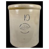 10 Gal. Lowell Stoneware Company Crock