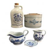 Stoneware Jug , Ceramic Butter Crock +