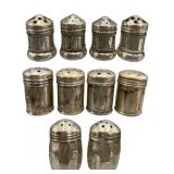 10 Vintage Sterling Salt and Peppers