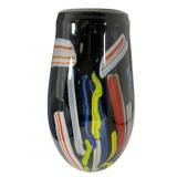 Large Black Murano-Style Glass Vase