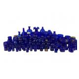 Cobalt Blue Glass Bottles, Jars Collection