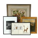 Four Framed Art Pieces