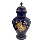 Eckt Cobalt Bareuther 22k Ceramic Urn